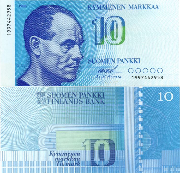 10 Markkaa 1986 1997442958